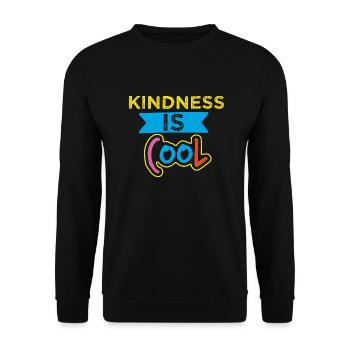 KINDNESS IS COOL - Unisex Sweatshirt - black - Front - Alina (178cm) & Michal (187cm)