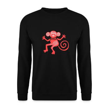 Ancien symbole mexicain, singe, singe - Sweat-shirt Unisexe - noir - Devant - Alina (178cm) & Michal (187cm)