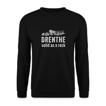 Drenthe Solid As a Rock - Unisex Sweatshirt - black - Front - Alina (178cm) & Michal (187cm)