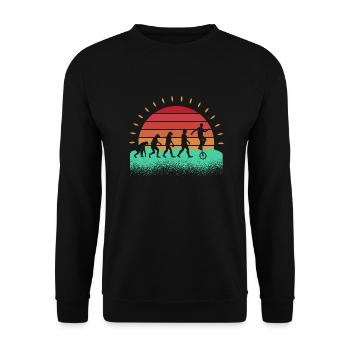 Vélo vélo monocycle artistique - Sweat-shirt Unisexe - noir - Devant - Alina (178cm) & Michal (187cm)