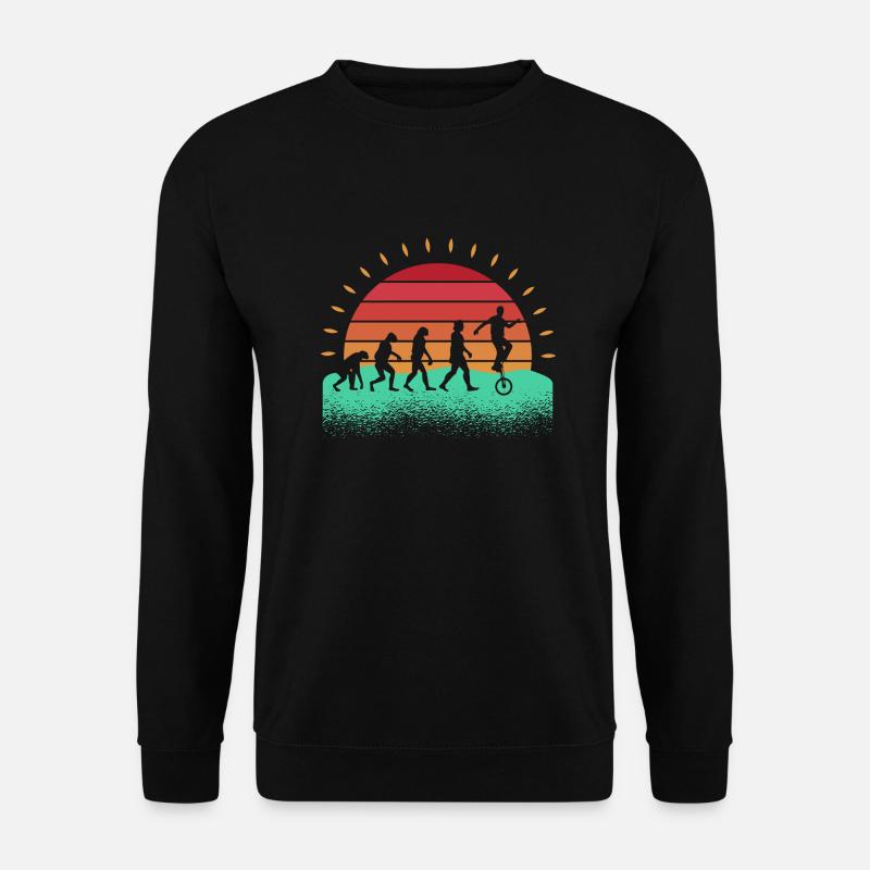 Kunstrad Fahrrad Einrad - Unisex Pullover - Schwarz