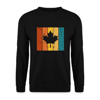 Canada Vintage Gift - Unisex Sweatshirt - black - Front - Alina (178cm) & Michal (187cm)