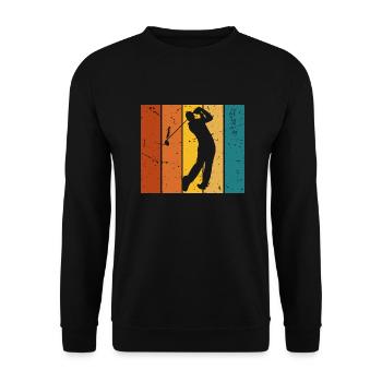 Golf-Geschenk Vintage - Unisex Pullover - Schwarz - Vorne - Alina (178cm) & Michal (187cm)