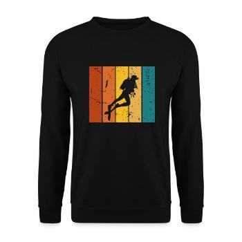 Plongée sous marine cadeau Vintage - Sweat-shirt Unisexe - noir - Devant - Alina (178cm) & Michal (187cm)