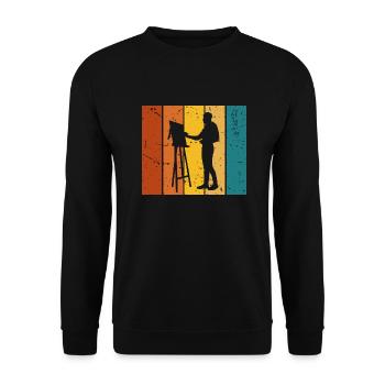 Peintre cadeau Vintage - Sweat-shirt Unisexe - noir - Devant - Alina (178cm) & Michal (187cm)