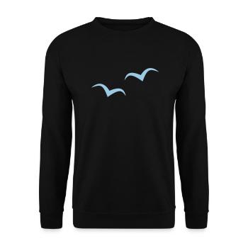 Mouettes - Sweat-shirt Unisexe - noir - Devant - Alina (178cm) & Michal (187cm)
