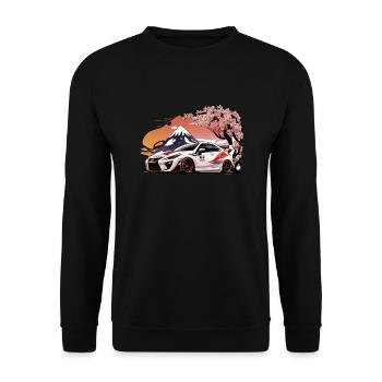 Driven Elegance - Japanese Car Enthusiast - Unisex Sweatshirt - black - Front - Alina (178cm) & Michal (187cm)