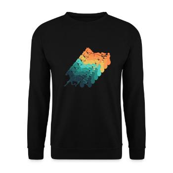Traber Vintage Geschenk Rennen - Unisex Pullover - Schwarz - Vorne - Alina (178cm) & Michal (187cm)