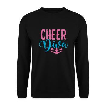 Cheer Diva Cheerleading Cheerleader - Unisex Pullover - Schwarz - Vorne - Alina (178cm) & Michal (187cm)