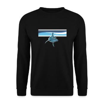 Baleine à bosse - Sweat-shirt Unisexe - noir - Devant - Alina (178cm) & Michal (187cm)