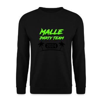 malle party team 2024 - Unisex Pullover - Schwarz - Vorne - Alina (178cm) & Michal (187cm)