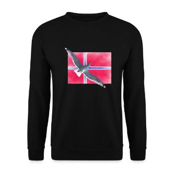 Norvège Norge - Sweat-shirt Unisexe - noir - Devant - Alina (178cm) & Michal (187cm)