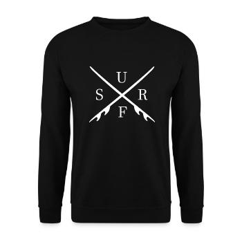 Surfing Surfboard Surfer Wassersport - Unisex Pullover - Schwarz - Vorne - Alina (178cm) & Michal (187cm)
