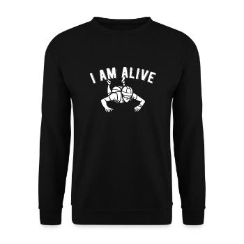 Parachutisme parachutiste - Sweat-shirt Unisexe - noir - Devant - Alina (178cm) & Michal (187cm)