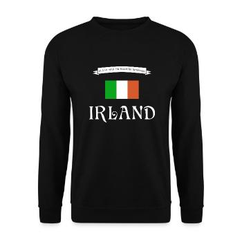 Ireland - Unisex Sweatshirt - black - Front - Alina (178cm) & Michal (187cm)