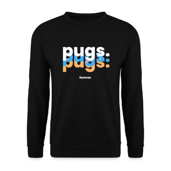 Forever Pugs - The Cute Companion - Unisex Sweatshirt - black - Front - Alina (178cm) & Michal (187cm)