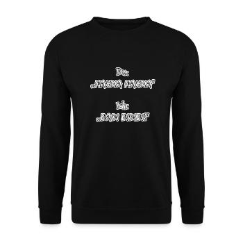 Mahna mahna badi bidibi - Unisex Pullover - Schwarz - Vorne - Alina (178cm) & Michal (187cm)