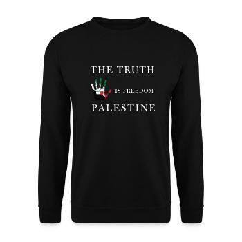 Truth is Freedom - Palestine - Unisex Sweatshirt - black - Front - Alina (178cm) & Michal (187cm)