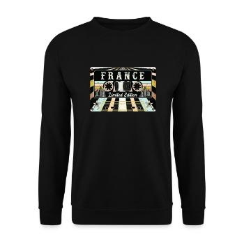 Vintage France State - Unisex Sweatshirt - black - Front - Alina (178cm) & Michal (187cm)