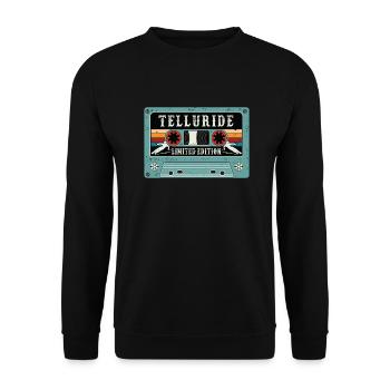 Vintage Telluride Mountain Ski - Unisex Sweatshirt - black - Front - Alina (178cm) & Michal (187cm)