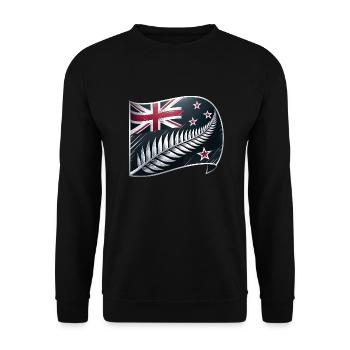 New Zealand Aotearoa Kiwi 1 - Unisex Sweatshirt - black - Front - Alina (178cm) & Michal (187cm)