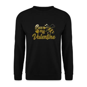 Love Happy Heart Card Valentine Vector Design Art - Unisex Sweatshirt - black - Front - Alina (178cm) & Michal (187cm)