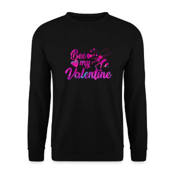 Liebe glückliches Herz Karte Valentinstag Vektor Design Kunst - Unisex Pullover - Schwarz - Vorne - Alina (178cm) & Michal (187cm)