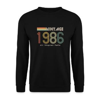 Épique et Légendaire né en 1986 : 38e anniversaire - Sweat-shirt Unisexe - noir - Devant - Alina (178cm) & Michal (187cm)