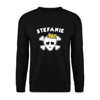 Pirate Stefanie Design for Girls and Women - Unisex Sweatshirt - black - Front - Alina (178cm) & Michal (187cm)