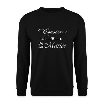 Bride's Cousin - Unisex Sweatshirt - black - Front - Alina (178cm) & Michal (187cm)
