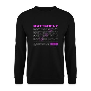 Definition of Butterfly - Unisex Pullover - Schwarz - Vorne - Alina (178cm) & Michal (187cm)
