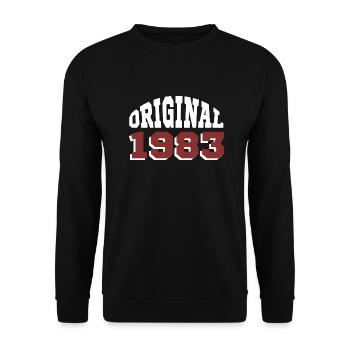 Original 1983 - Unisex Pullover - Schwarz - Vorne - Alina (178cm) & Michal (187cm)