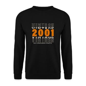 2001: Vintage - 23rd Anniversary - Unisex Sweatshirt - black - Front - Alina (178cm) & Michal (187cm)