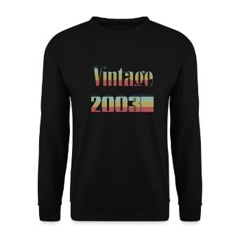2003 Birthday 2003 Born in 2003 Birthday - Unisex Sweatshirt - black - Front - Alina (178cm) & Michal (187cm)