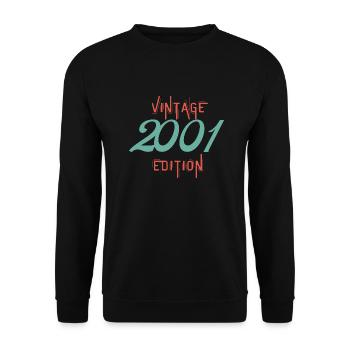 Jahrgang 2001 Ausgabe - Unisex Pullover - Schwarz - Vorne - Alina (178cm) & Michal (187cm)