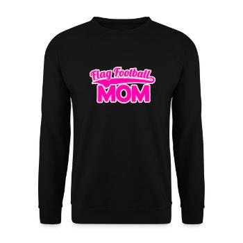 Flag Football Mom Mutter Mama - Unisex Sweatshirt - black - Front - Alina (178cm) & Michal (187cm)