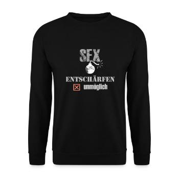Sexbombe - Entschärfen unmöglich - Unisex Pullover - Schwarz - Vorne - Alina (178cm) & Michal (187cm)