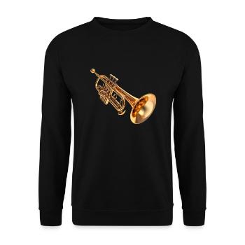 The use of the trumpet - Unisex Sweatshirt - black - Front - Alina (178cm) & Michal (187cm)