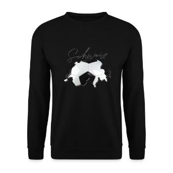 Map of Switzerland – Real Football EN - Unisex Sweatshirt - black - Front - Alina (178cm) & Michal (187cm)