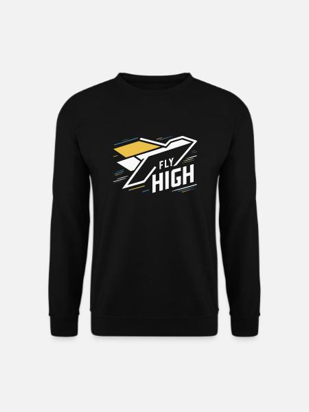 AIRPLANES, FLY HIGH - Unisex Sweatshirt - black