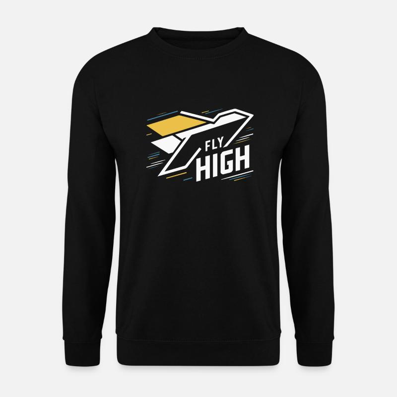 AIRPLANES, FLY HIGH - Unisex Sweatshirt - black
