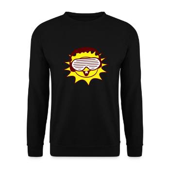 Party Sun Summer Fun Face Cool Music Club - Unisex Sweatshirt - black - Front - Alina (178cm) & Michal (187cm)