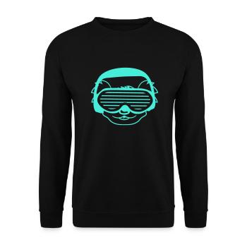 DJ Koala Bear Head Visage d’ours Koala australien - Sweat-shirt Unisexe - noir - Devant - Alina (178cm) & Michal (187cm)