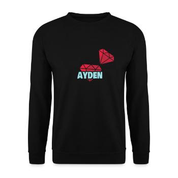 Le précieux Ayden - Sweat-shirt Unisexe - noir - Devant - Alina (178cm) & Michal (187cm)