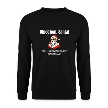 Objection, Santa! - funny christmas design for law - Unisex Sweatshirt - black - Front - Alina (178cm) & Michal (187cm)