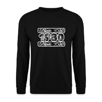 1980 - Unisex Sweatshirt - black - Front - Alina (178cm) & Michal (187cm)