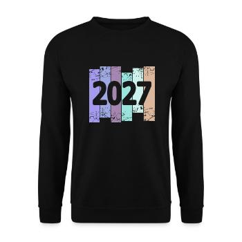 2027 - Unisex Sweatshirt - black - Front - Alina (178cm) & Michal (187cm)
