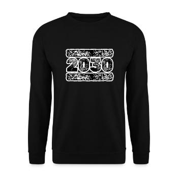 Year 2030 - Unisex Sweatshirt - black - Front - Alina (178cm) & Michal (187cm)