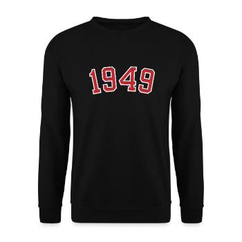 Année de naissance sport 1949 - Sweat-shirt Unisexe - noir - Devant - Alina (178cm) & Michal (187cm)