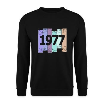 Oldtimer 1977 - Unisex Sweatshirt - black - Front - Alina (178cm) & Michal (187cm)